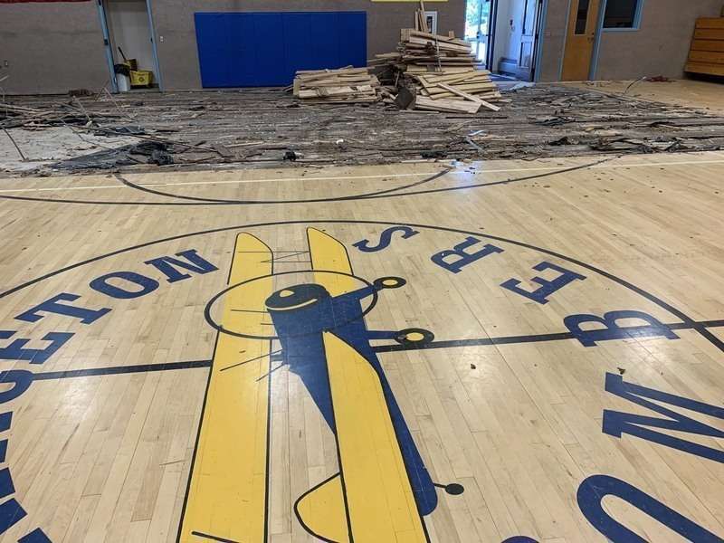 Princeton Elementary School Gets New Gym Floor The Calais Advertiser